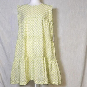 Modcloth Day Tripping Cottagecore Eyelet Flower Fields Flirty Trapeze Dress XL